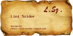 Lini Szidor névjegykártya